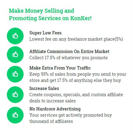 benefits of selling on Konker